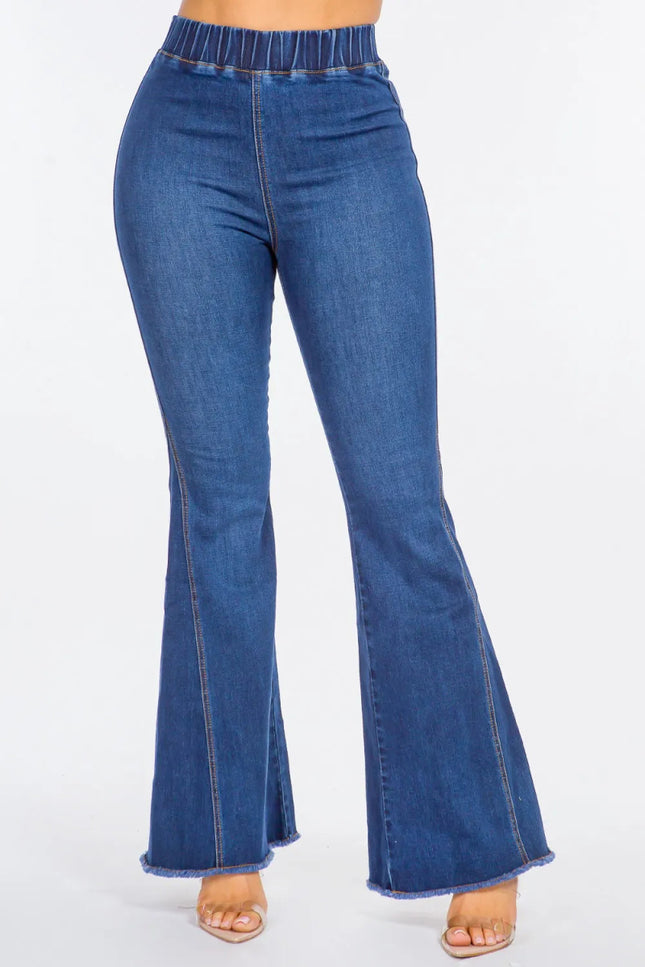 American Bazi High Waist Curvy Flare Jeans - THE AMERICAN BLUE