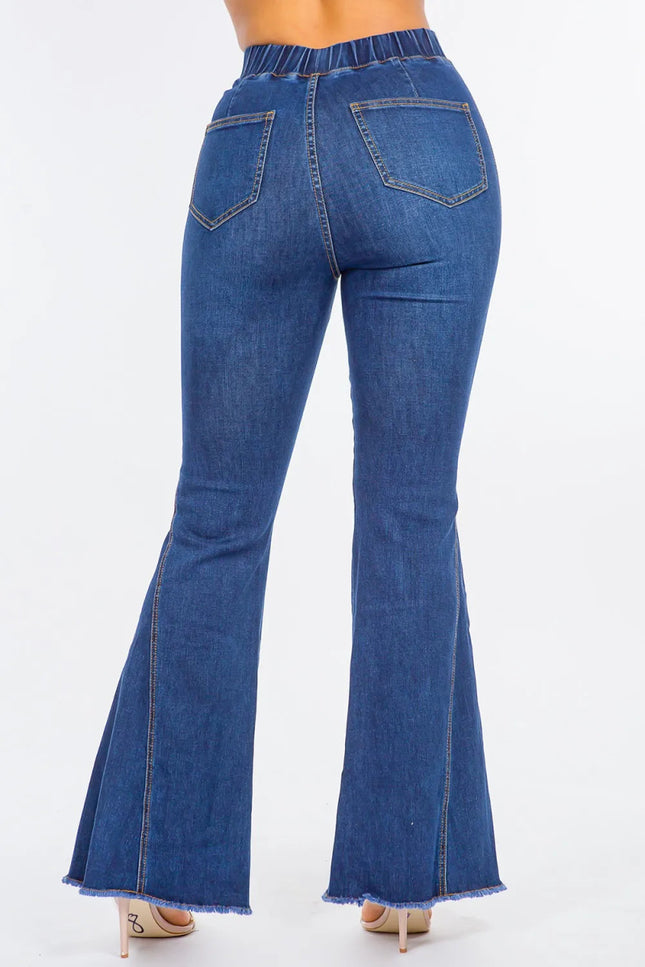 American Bazi High Waist Curvy Flare Jeans - THE AMERICAN BLUE