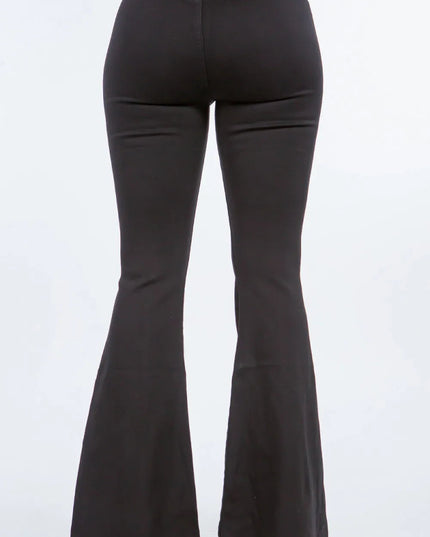 American Bazi High Waist Pull On Flare Jeans - THE AMERICAN BLUE