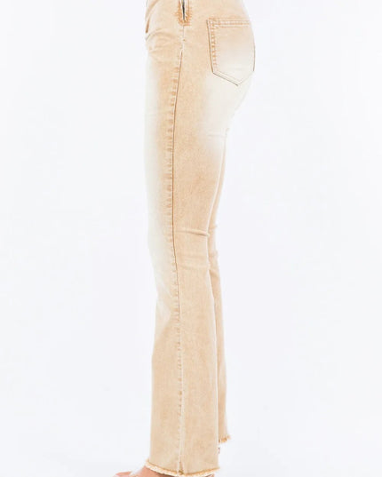 American Bazi V - Cut Ruched Flare Pants - THE AMERICAN BLUE