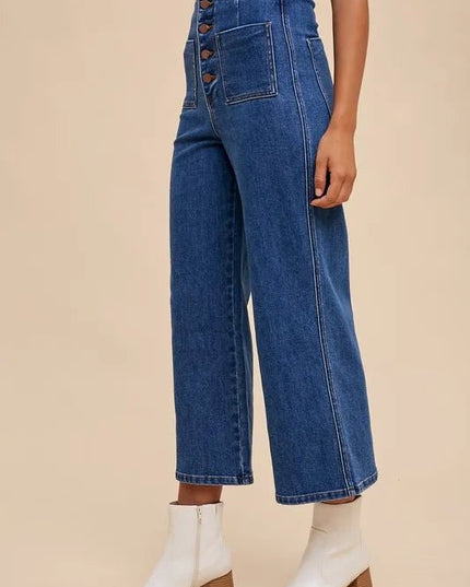 Annie Wear Button Fly High Waist Jeans - THE AMERICAN BLUE