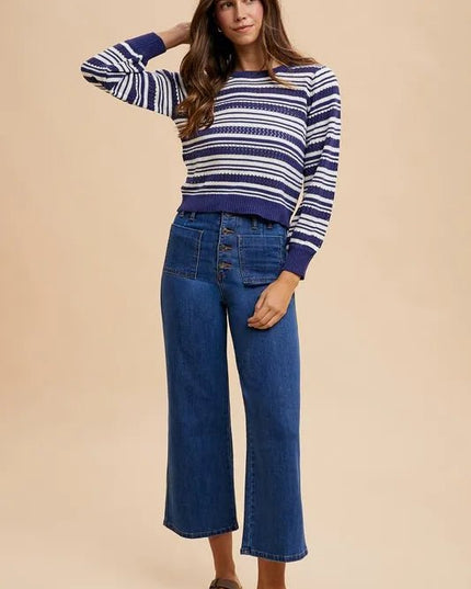 Annie Wear Button Fly High Waist Jeans - THE AMERICAN BLUE
