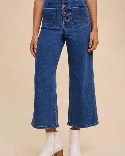 Annie Wear Button Fly High Waist Jeans - THE AMERICAN BLUE