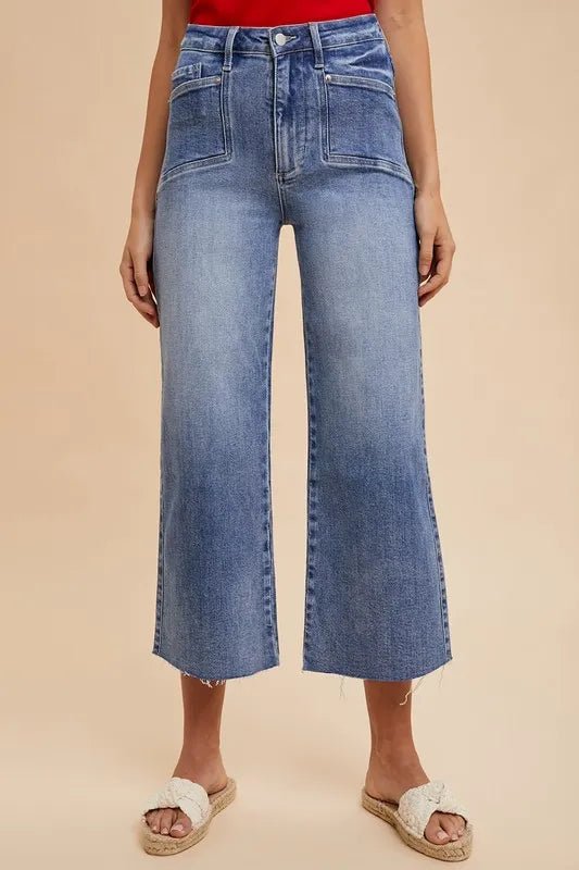 Annie Wear High Rise Wide Leg Jeans - THE AMERICAN BLUE