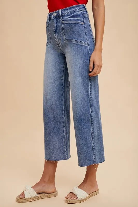 Annie Wear High Rise Wide Leg Jeans - THE AMERICAN BLUE