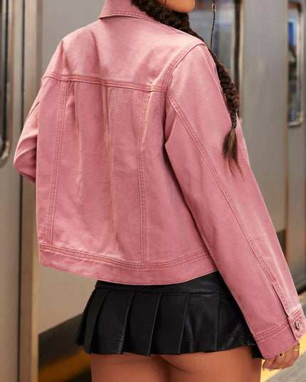 Button - Up Denim Jacket - THE AMERICAN BLUE