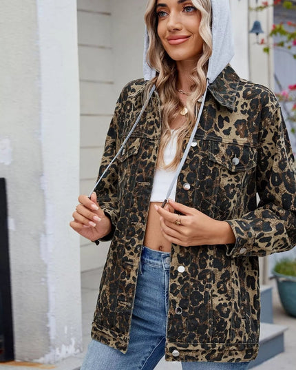 Button Up Long Sleeve Denim Jacket - THE AMERICAN BLUE