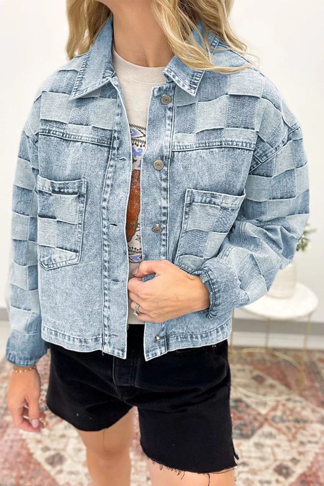 Button Up Wash Denim Jacket - THE AMERICAN BLUE