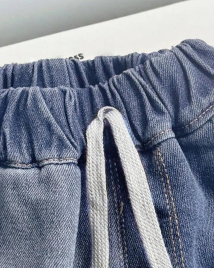 Collared Neck Button Up Top and Shorts Denim Set - THE AMERICAN BLUE