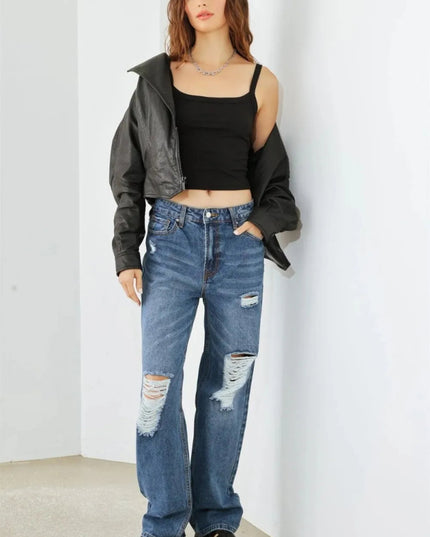 HAMMER COLLECTION Distressed High Waist Jeans - THE AMERICAN BLUE