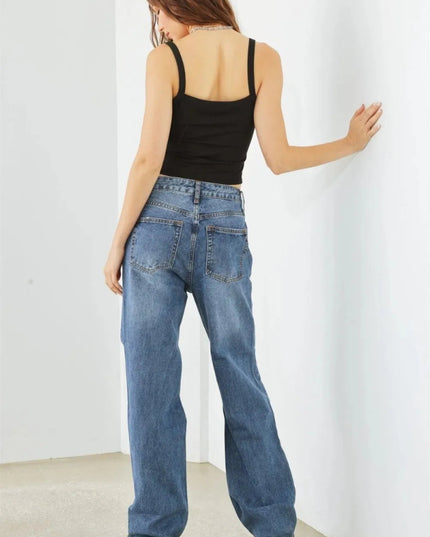 HAMMER COLLECTION Distressed High Waist Jeans - THE AMERICAN BLUE