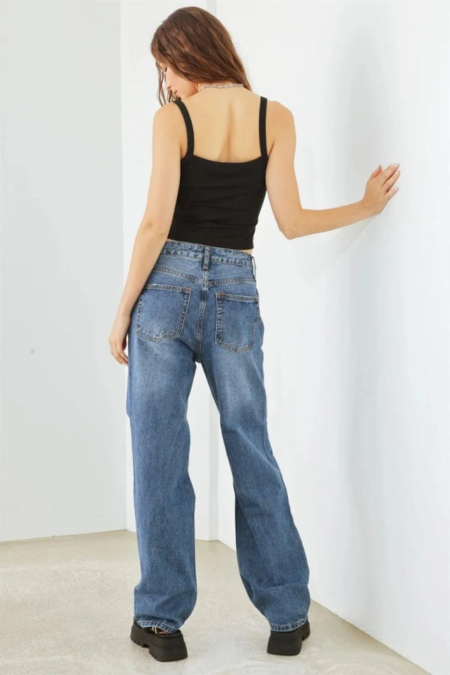 HAMMER COLLECTION Distressed High Waist Jeans - THE AMERICAN BLUE