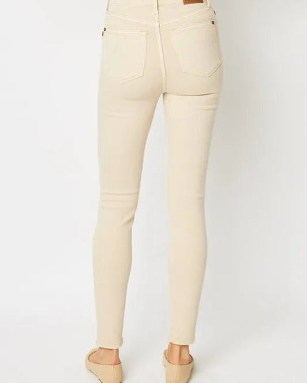 Judy Blue Full Size Garment Dyed Tummy Control Skinny Jeans - THE AMERICAN BLUE