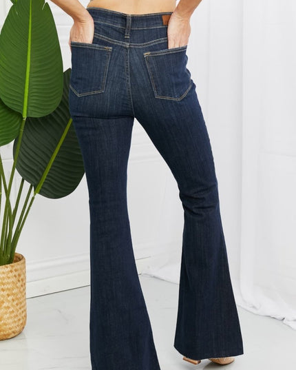 Judy Blue Full Size High Rise Flare Jeans - THE AMERICAN BLUE
