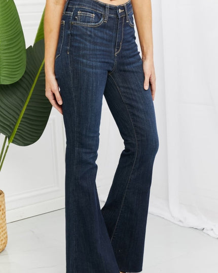 Judy Blue Full Size High Rise Flare Jeans - THE AMERICAN BLUE
