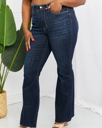 Judy Blue Full Size High Rise Flare Jeans - THE AMERICAN BLUE