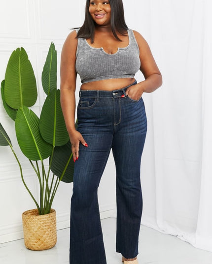 Judy Blue Full Size High Rise Flare Jeans - THE AMERICAN BLUE