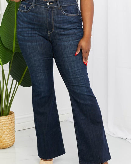 Judy Blue Full Size High Rise Flare Jeans - THE AMERICAN BLUE