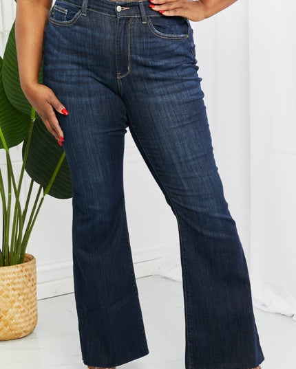 Judy Blue Full Size High Rise Flare Jeans - THE AMERICAN BLUE
