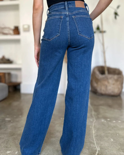 Judy Blue Full Size High Rise Straight Jeans - THE AMERICAN BLUE