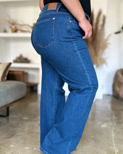 Judy Blue Full Size High Rise Straight Jeans - THE AMERICAN BLUE