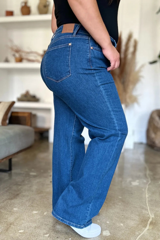 Judy Blue Full Size High Rise Straight Jeans - THE AMERICAN BLUE