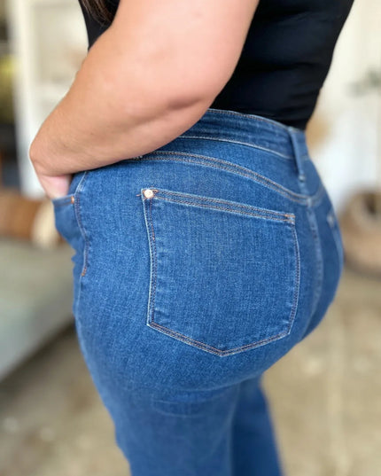 Judy Blue Full Size High Rise Straight Jeans - THE AMERICAN BLUE