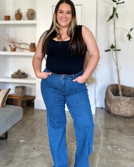 Judy Blue Full Size High Rise Straight Jeans - THE AMERICAN BLUE