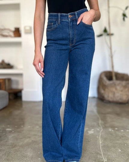 Judy Blue Full Size High Rise Straight Jeans - THE AMERICAN BLUE