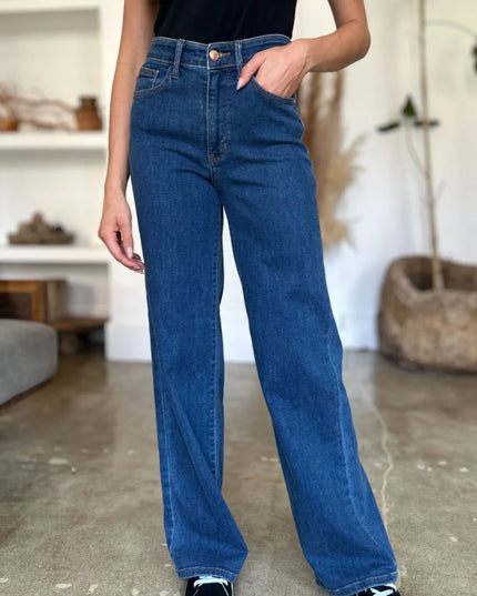Judy Blue Full Size High Rise Straight Jeans - THE AMERICAN BLUE