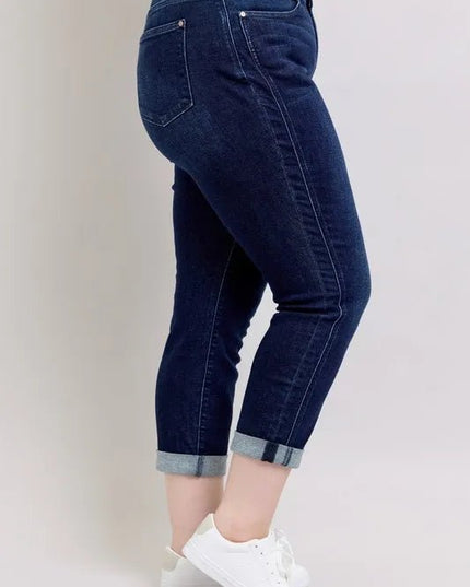 Judy Blue Full Size High Waist Boyfriend Jeans Plus Size - THE AMERICAN BLUE