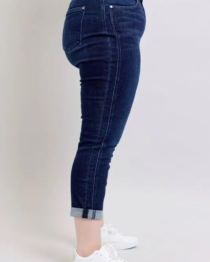 Judy Blue Full Size High Waist Boyfriend Jeans Plus Size - THE AMERICAN BLUE