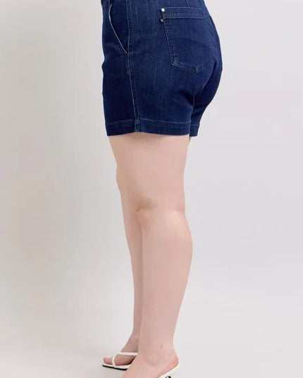 Judy Blue Full Size High Waist Denim Shorts Plus Size - THE AMERICAN BLUE