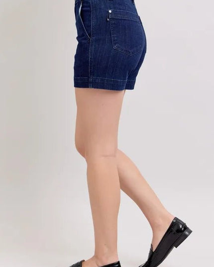 Judy Blue Full Size High Waist Denim Shorts Plus Size - THE AMERICAN BLUE