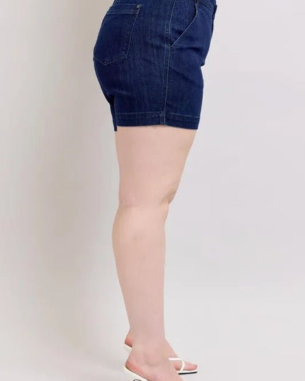 Judy Blue Full Size High Waist Denim Shorts Plus Size - THE AMERICAN BLUE
