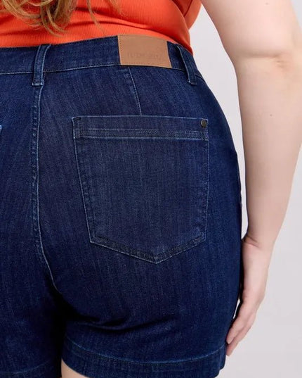 Judy Blue Full Size High Waist Denim Shorts Plus Size - THE AMERICAN BLUE