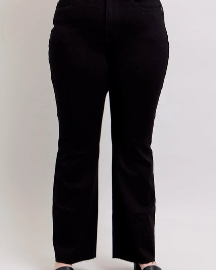 Judy Blue Full Size High Waist Star Seam Detail Flare Plus Size - THE AMERICAN BLUE