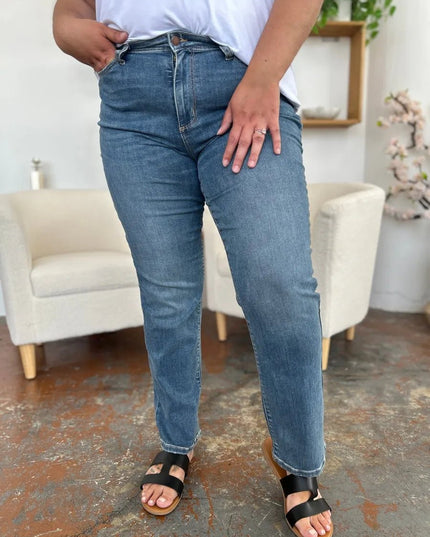 Judy Blue Full Size High Waist Straight Jeans - THE AMERICAN BLUE
