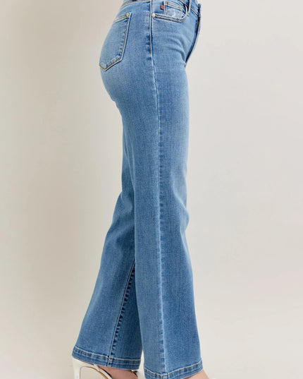 Judy Blue Full Size High Waist Straight Jeans Plus Size - THE AMERICAN BLUE