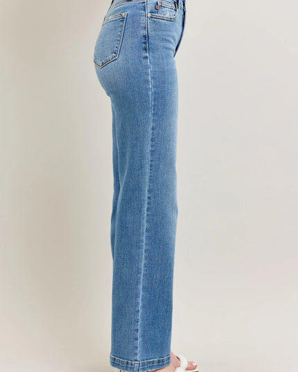 Judy Blue Full Size High Waist Straight Jeans Plus Size - THE AMERICAN BLUE