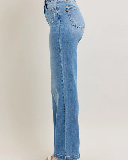 Judy Blue Full Size High Waist Straight Jeans Plus Size - THE AMERICAN BLUE