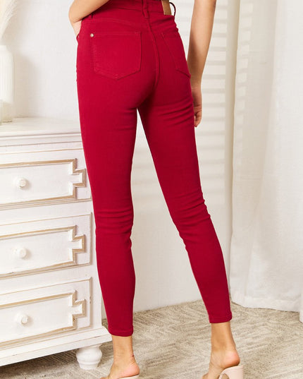 Judy Blue Full Size High Waist Tummy Control Skinny Jeans - THE AMERICAN BLUE