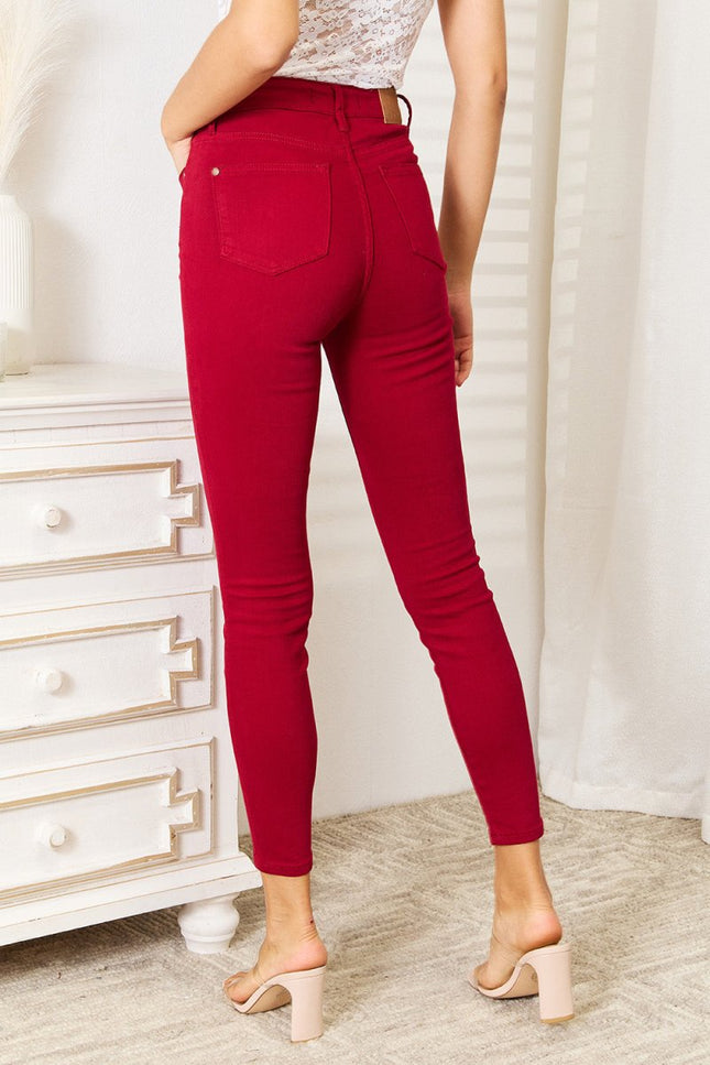 Judy Blue Full Size High Waist Tummy Control Skinny Jeans - THE AMERICAN BLUE