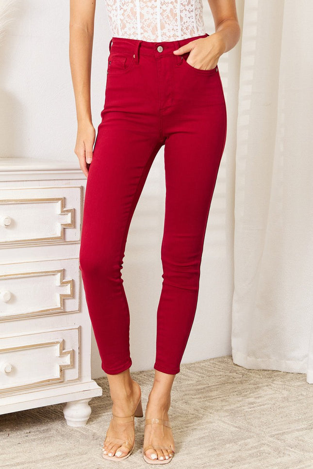 Judy Blue Full Size High Waist Tummy Control Skinny Jeans - THE AMERICAN BLUE