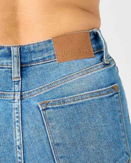 Judy Blue Full Size High - Waisted Classic Flare Jeans Plus Size - THE AMERICAN BLUE