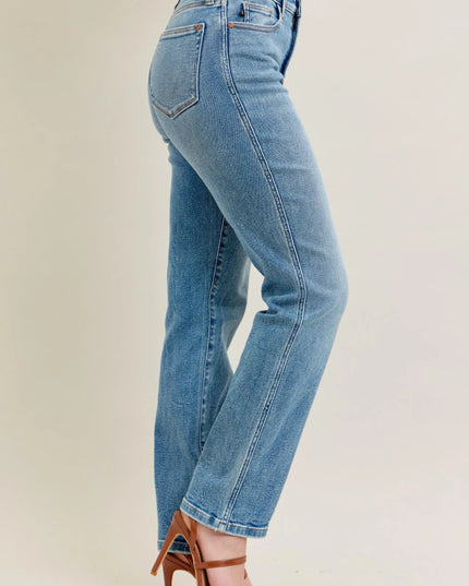 Judy Blue Full Size Hw Vintage Straight Jeans Plus Size - THE AMERICAN BLUE