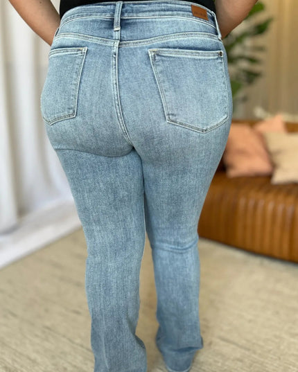 Judy Blue Full Size Medium Rise Bootcut Jeans - THE AMERICAN BLUE