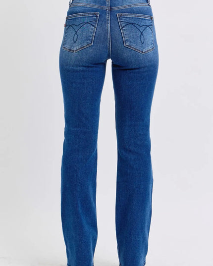 Judy Blue Full Size Run Mid - Rise Bootcut Jeans with Thermal Lining - THE AMERICAN BLUE