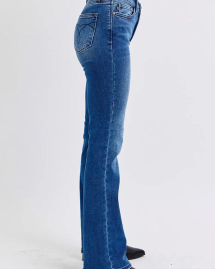 Judy Blue Full Size Run Mid - Rise Bootcut Jeans with Thermal Lining - THE AMERICAN BLUE
