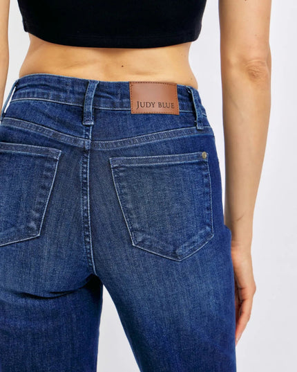 Judy Blue Full Size Tummy Control Straight Jeans Plus Size - THE AMERICAN BLUE